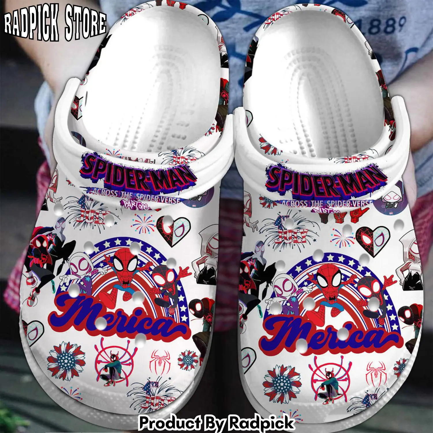 Radpick spider man movie cartoon comic clogs shoes comfortable for men women q1v rp6521353